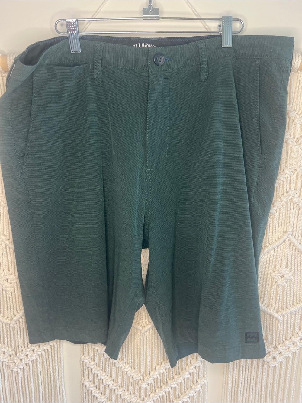 Billabong Men's Forest Green Flat Front Shorts